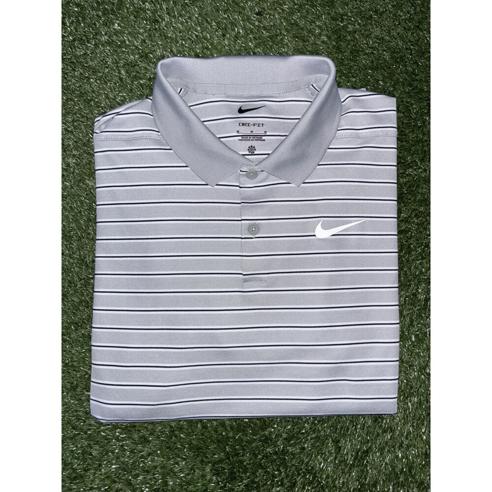 Nike Dri-Fit Polo - Medium - Grey / Navy Blue - NWOT